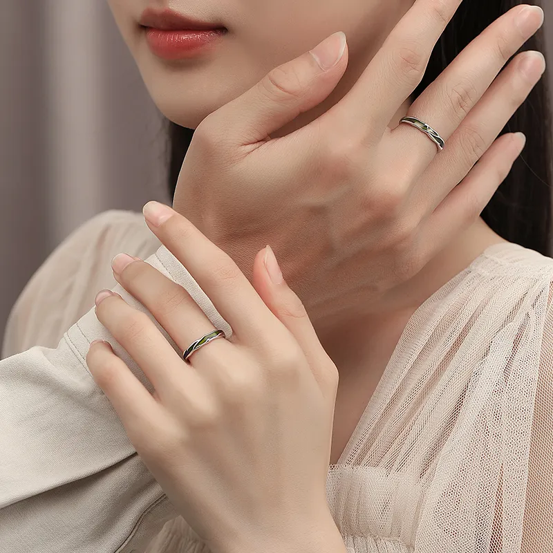 YINCHIE 999 Fine Silver Rings Unisex-5