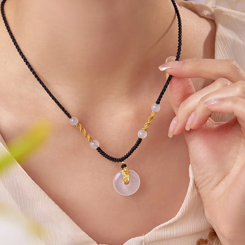 YINCHIE Agate S925 Silver Necklace Women's-4