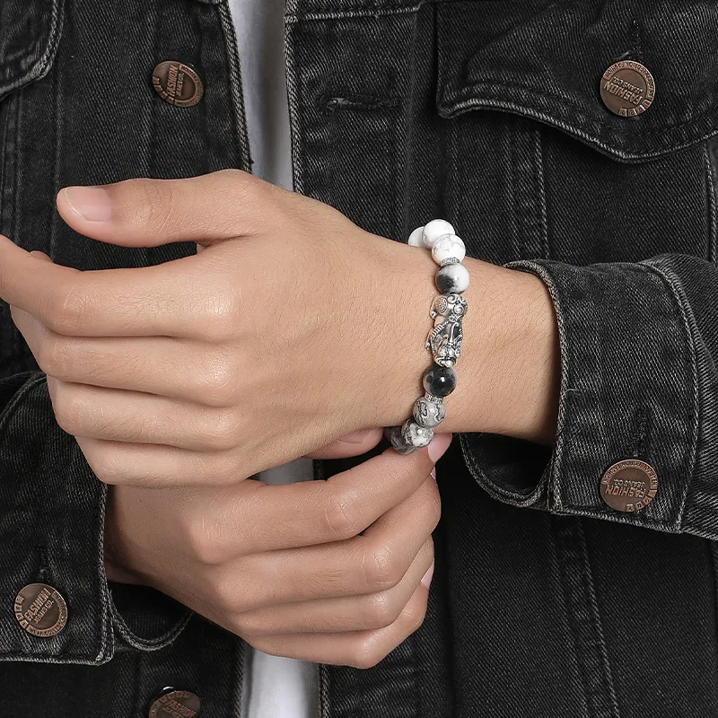 YINCHIE Map Stone Bracelets Men's-1