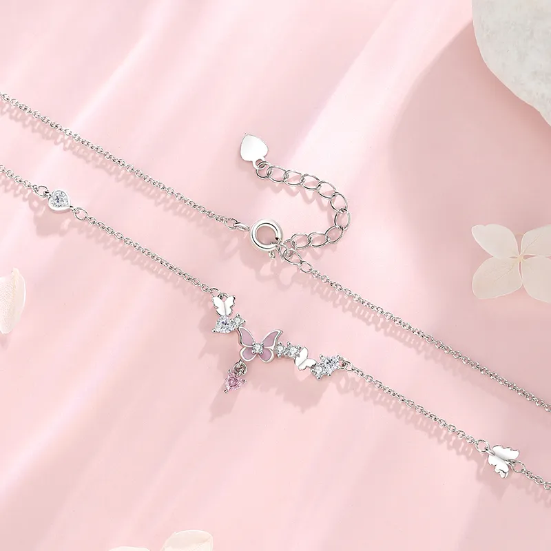 YINCHIE Niche Butterfly Versatile Female Friend Necklaces Women's Box-2