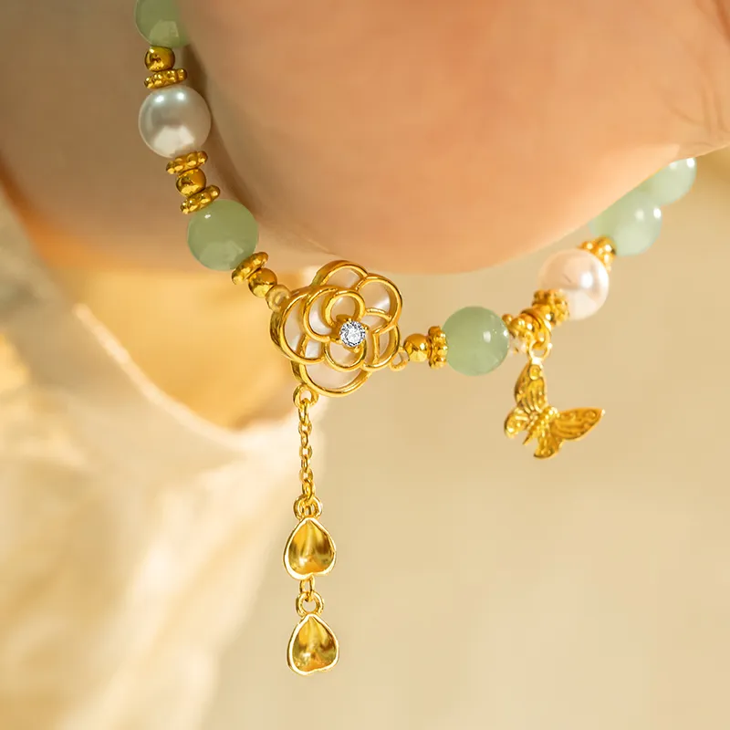 YINCHIE Hetian Jade Bracelets White Jade/Pale Greenish White Jade Women's-5