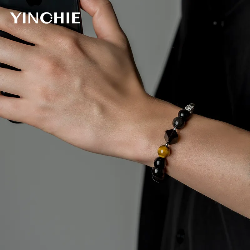 YINCHIE Obsidian Bracelets Men's-4
