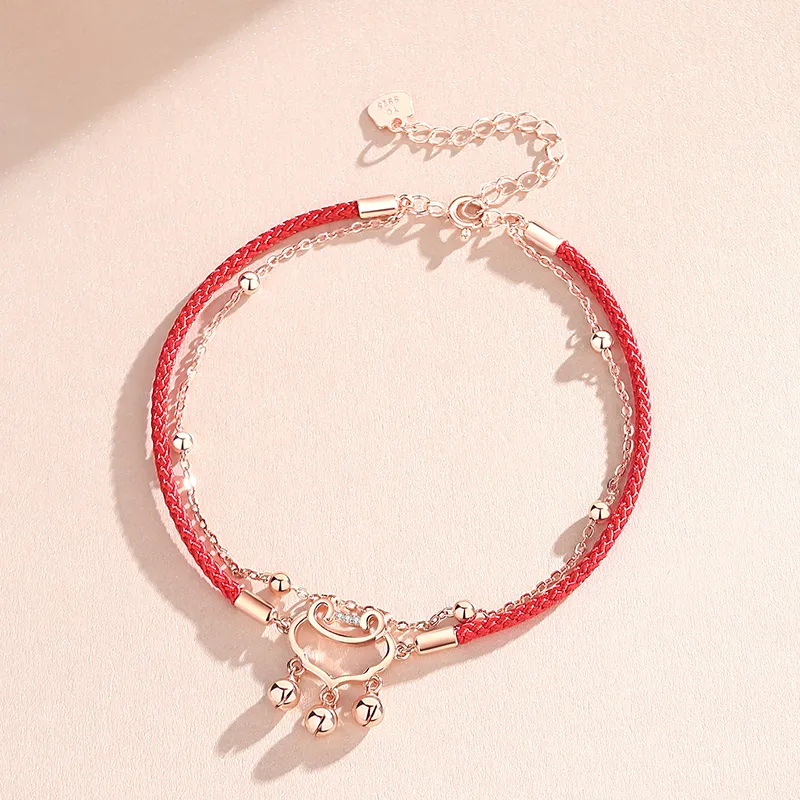 YINCHIE S925 Silver Anklets Women's-1