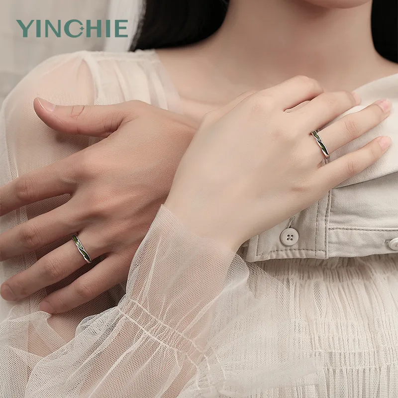 YINCHIE 999 Fine Silver Rings Unisex-3