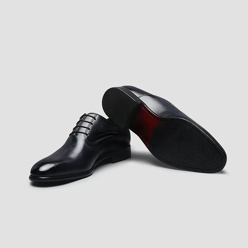Bansley Dress Shoes Men Low Top Black, Yellow Brown-2