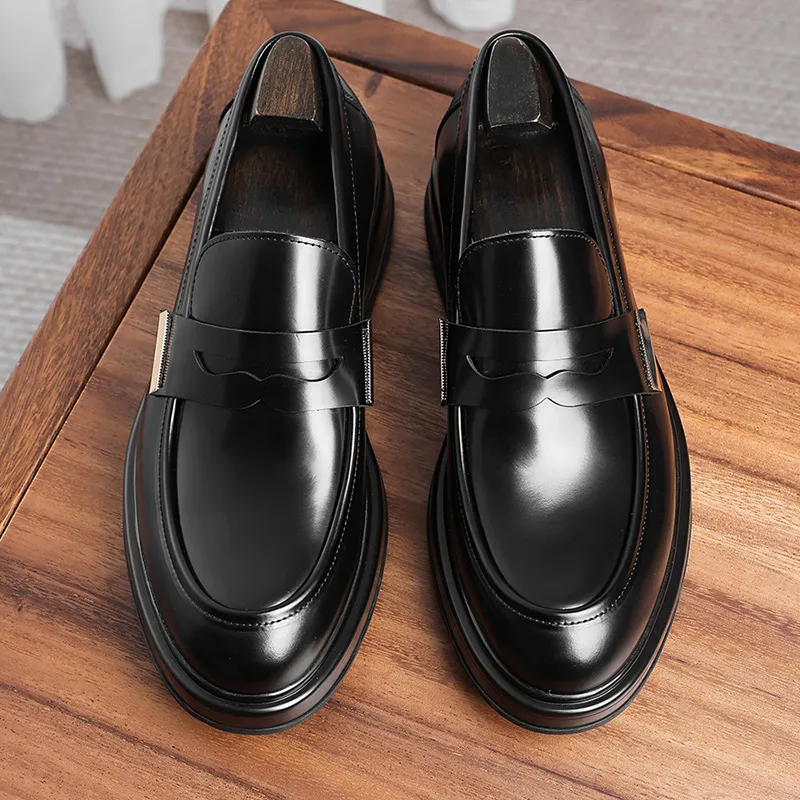 Bansley Loafers 3.4cm Men's Black-4
