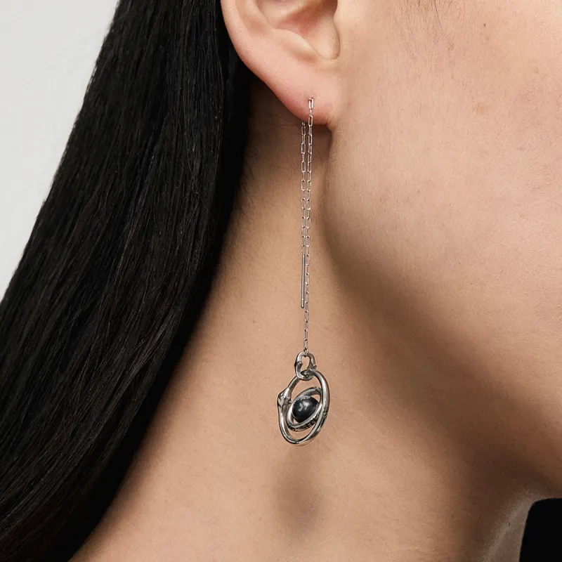 BLACKHEAD Steel Drop Earrings Unisex-2
