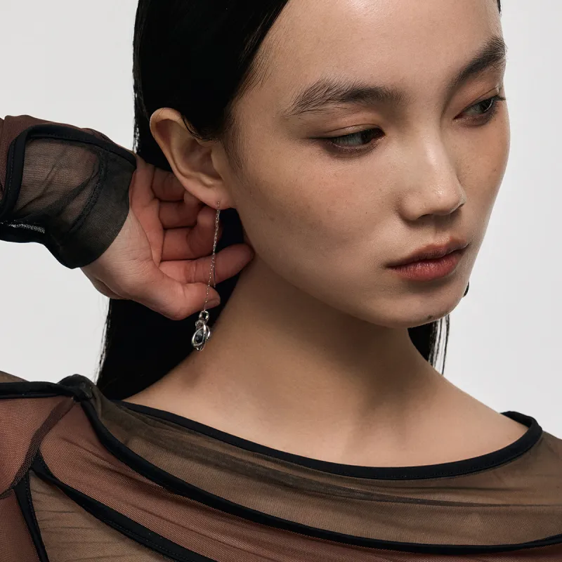 BLACKHEAD Steel Drop Earrings Unisex-1