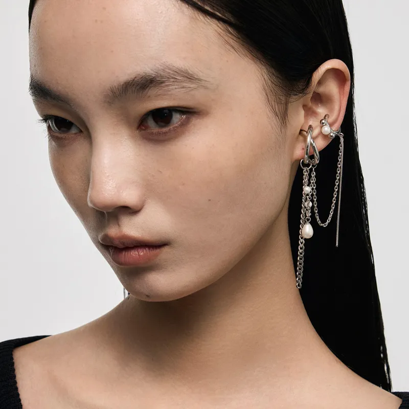BLACKHEAD 316 Steel Glazed Beads Clip On Earrings Unisex-2