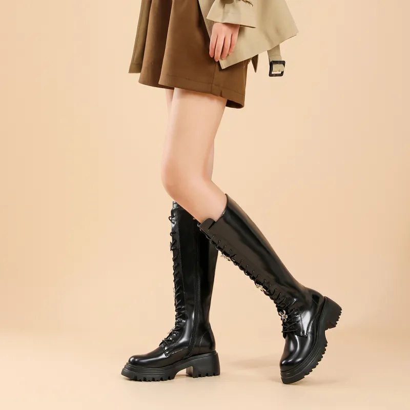 SATURDAY MODE Knee-high Boots 6cm Women's-7