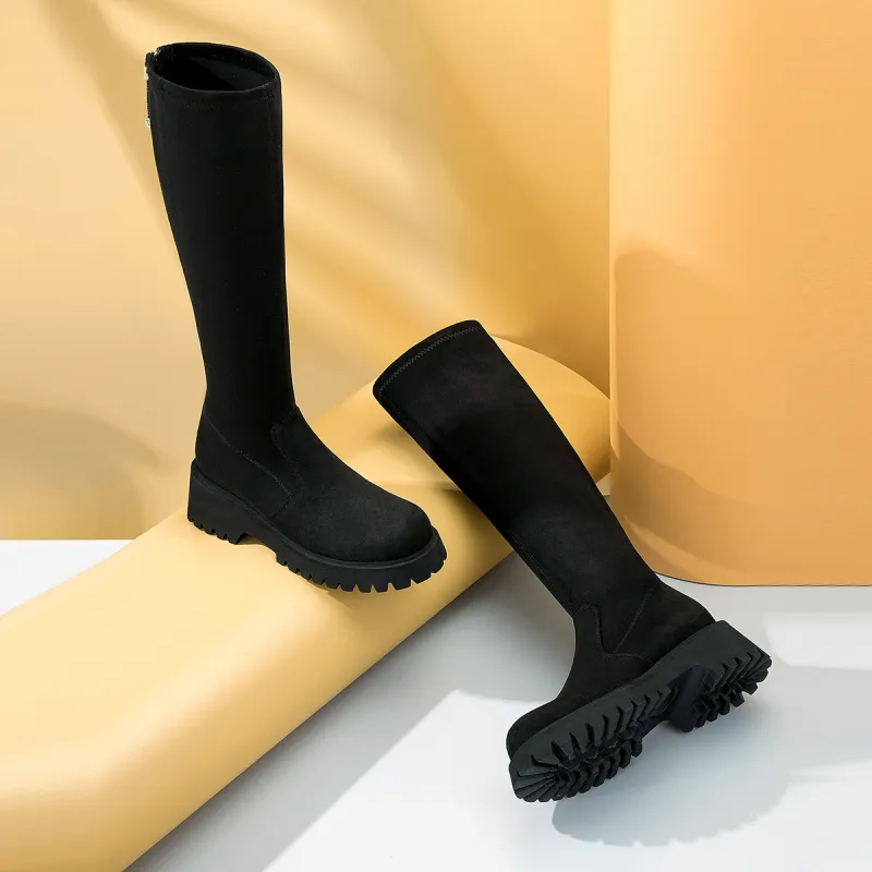 SATURDAY MODE Knee high Boots 5.8cm Unisex-4