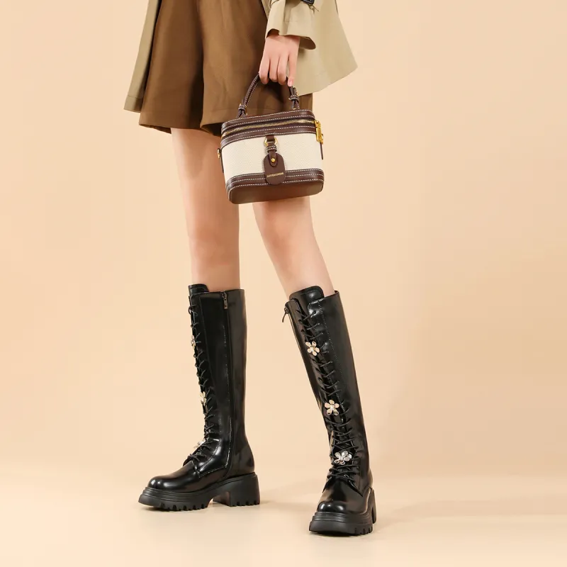 SATURDAY MODE Knee-high Boots 6cm Women's-6