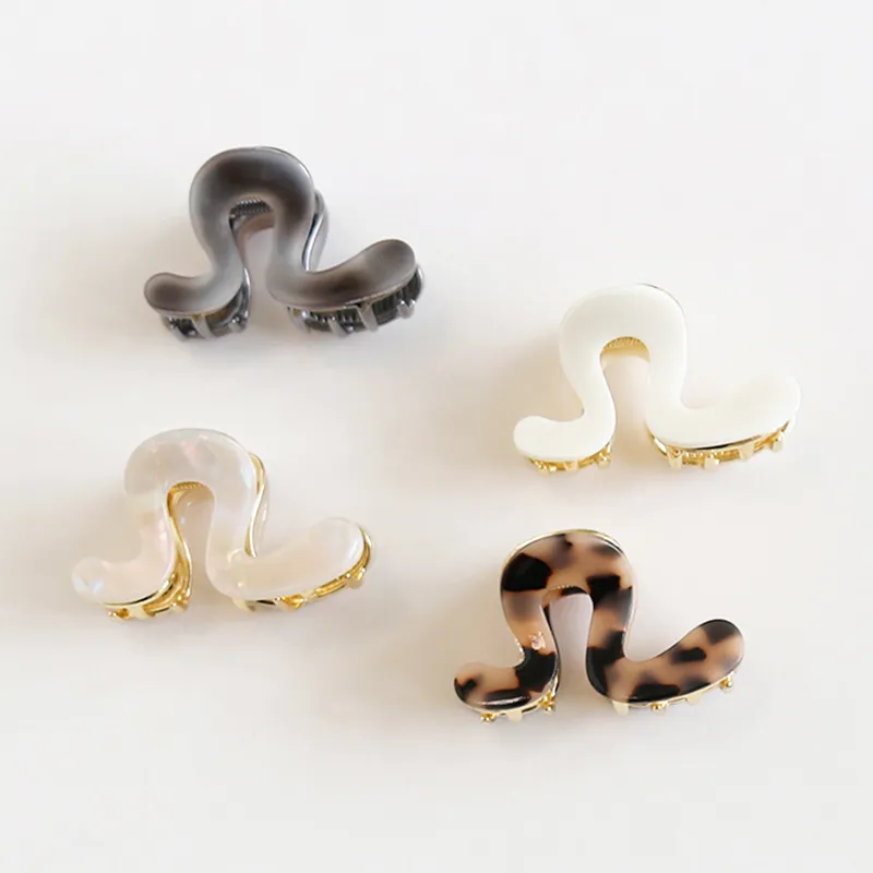 CAROMAY Hair Clips Women's Premium Gray/Milk White/Mermaid-5