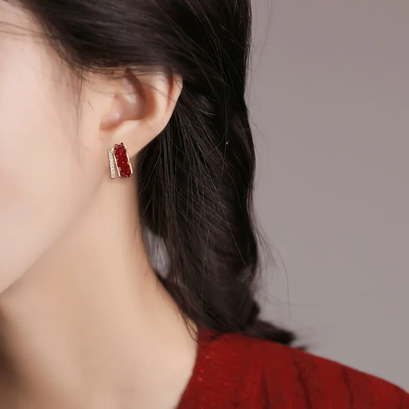 CAROMAY S925 Silver Stud Earrings Women's-3