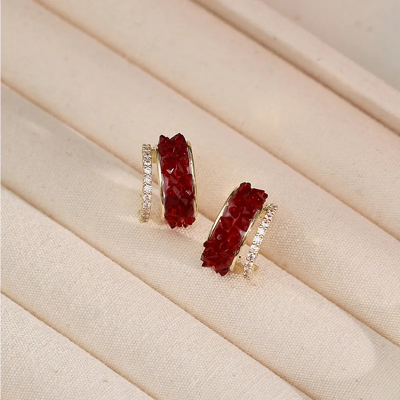 CAROMAY S925 Silver Stud Earrings Women's-4