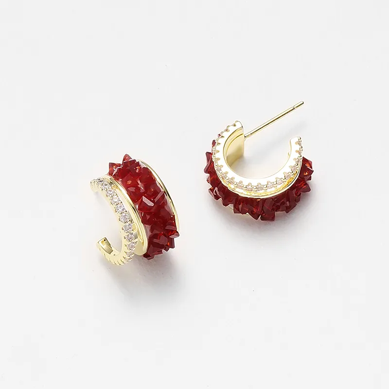 CAROMAY S925 Silver Stud Earrings Women's-5