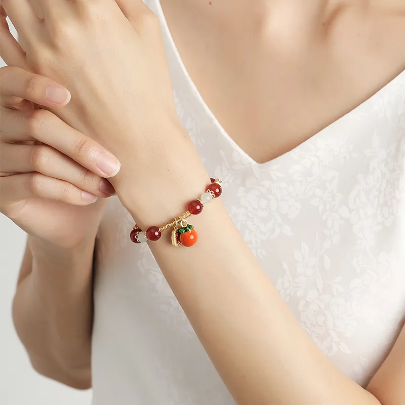 CAROMAY Bracelets Pale Greenish White Jade Women's-3