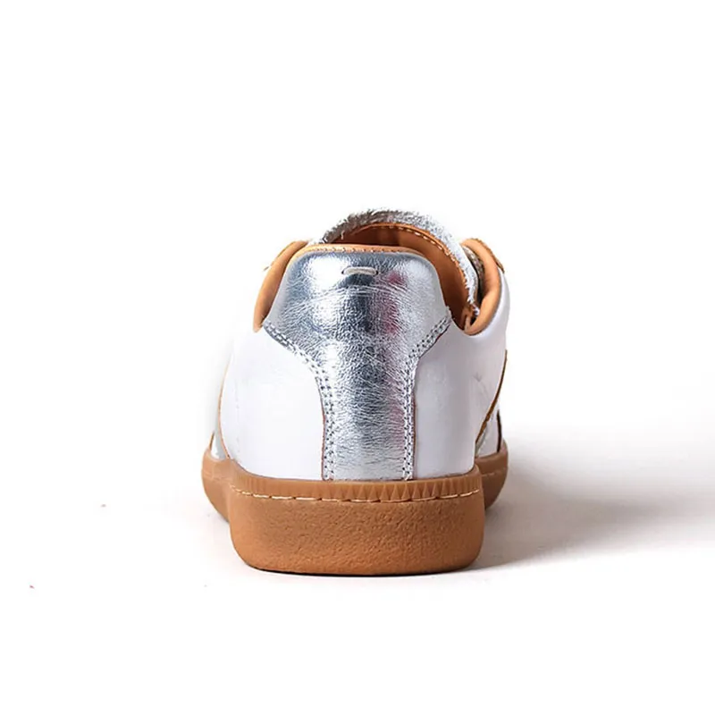 VCA Low Top Skateboard Shoes Women's Silver White-3