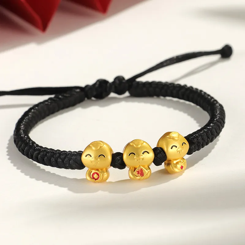 SHEPANEE Hand Braided String Copper Glue Drip Bracelets Unisex-5