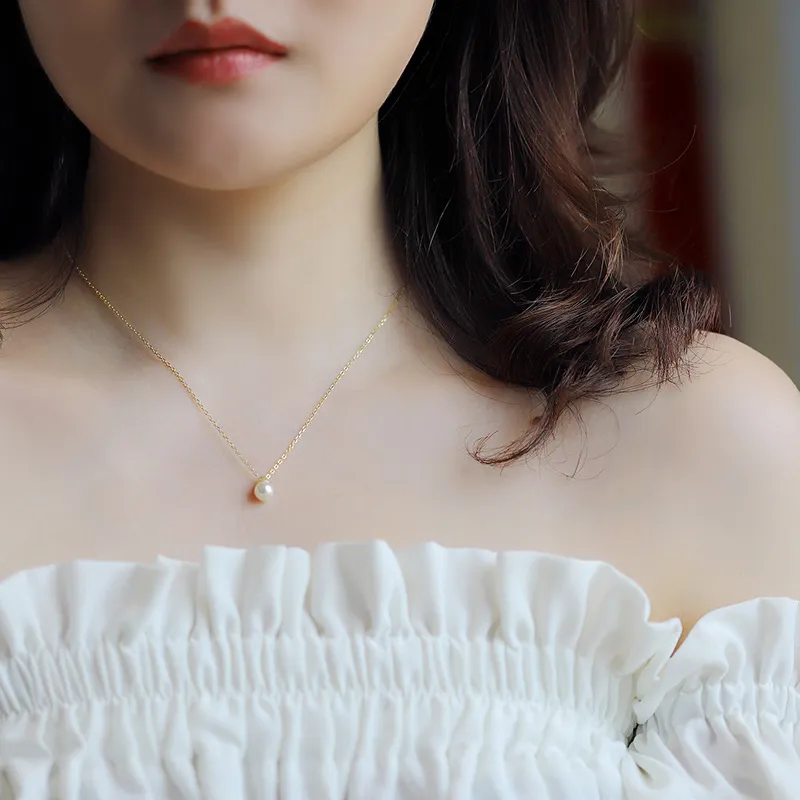 SHEPANEE S25 Silver Mother Of Pearl Necklaces Women's-5