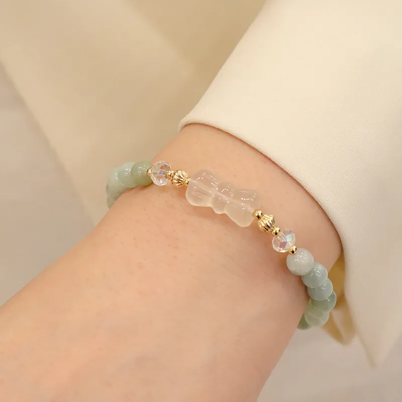 SHEPANEE Chalcedony Crystal Bracelets Women's Pink-1
