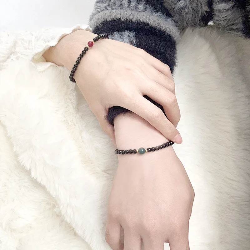 SHEPANEE Reconstructed Cinnabar Jade Bracelets Unisex-2