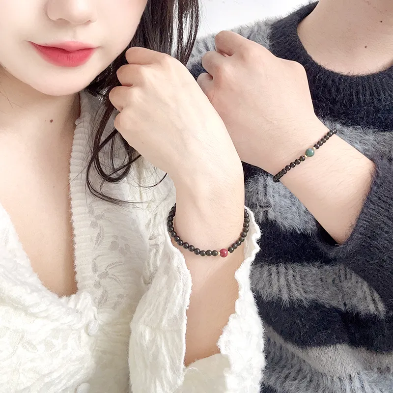 SHEPANEE Reconstructed Cinnabar Jade Bracelets Unisex-1