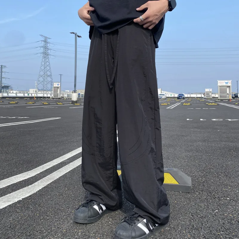 TESTUNG Casual Pants Unisex Black-18