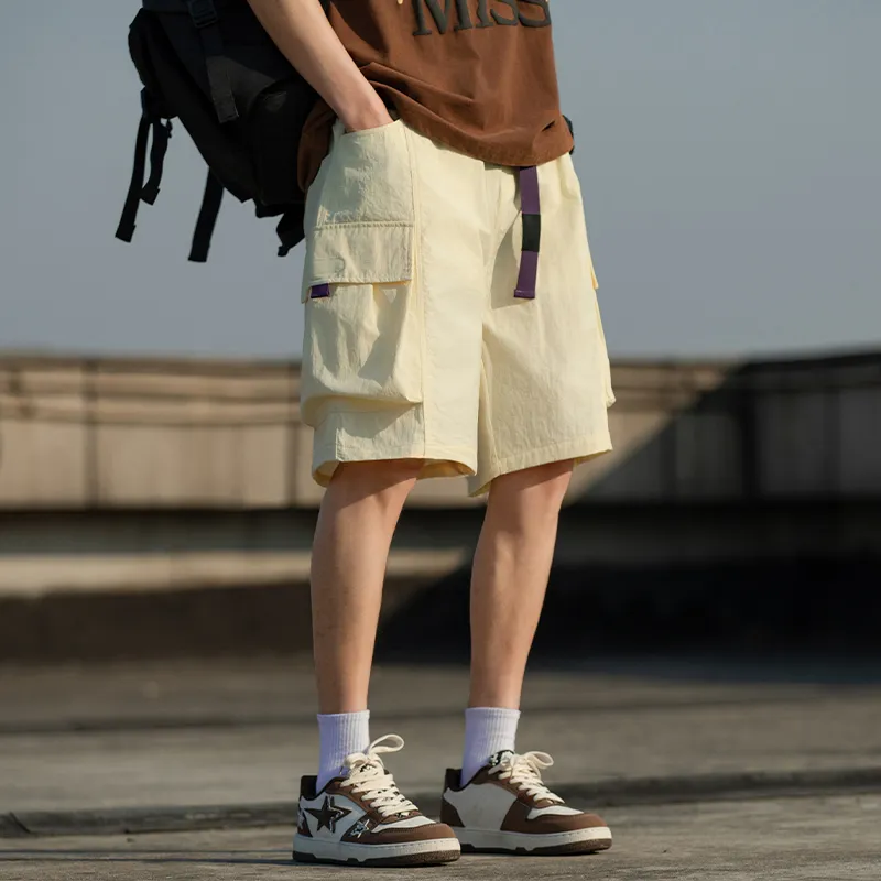PUCCA Casual Shorts Unisex Apricot-7