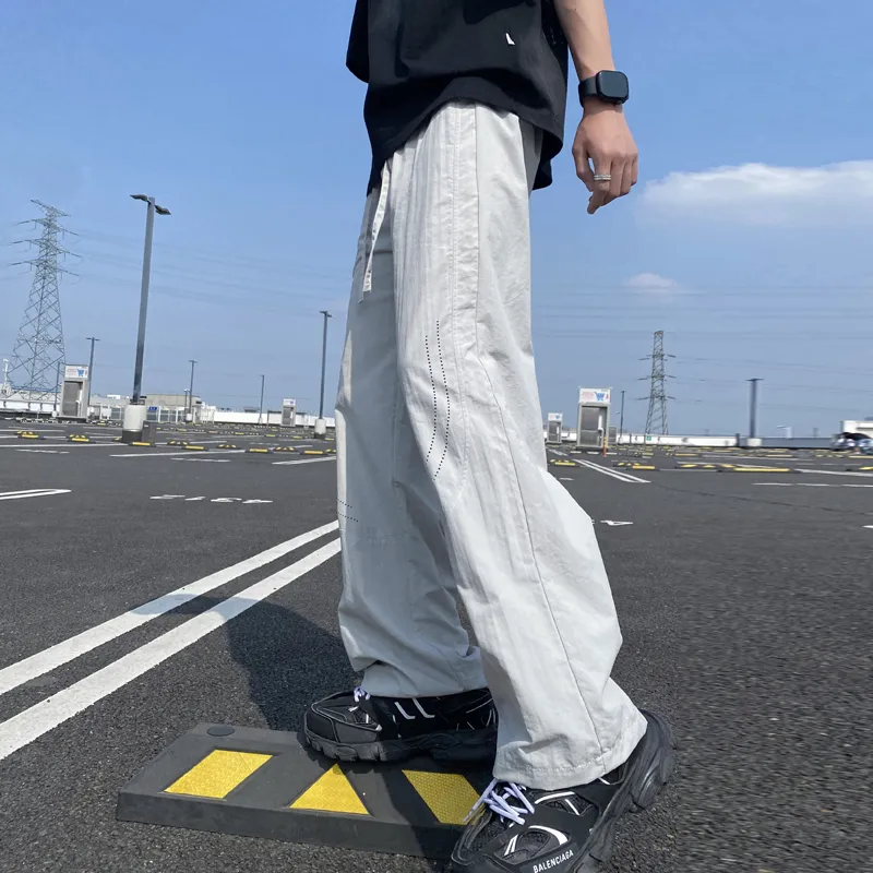 TESTUNG Casual Pants Unisex Black-4