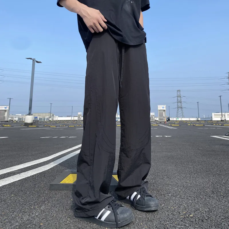 TESTUNG Casual Pants Unisex Black-19