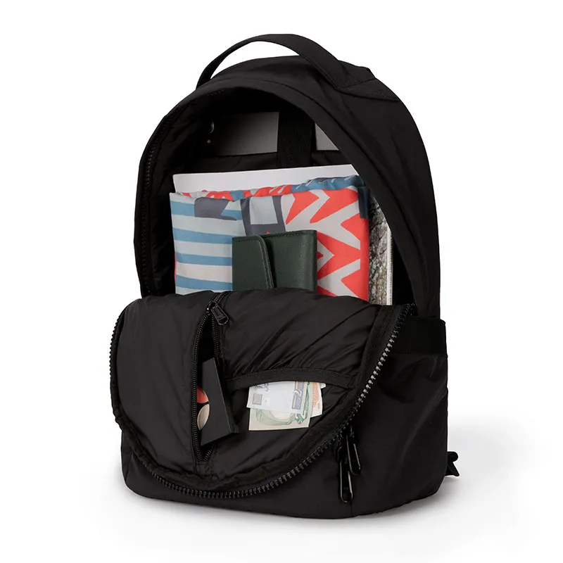 BAGSMART Cotton Nylon Blend Backpack Medium Size Unisex Pink/Black-6