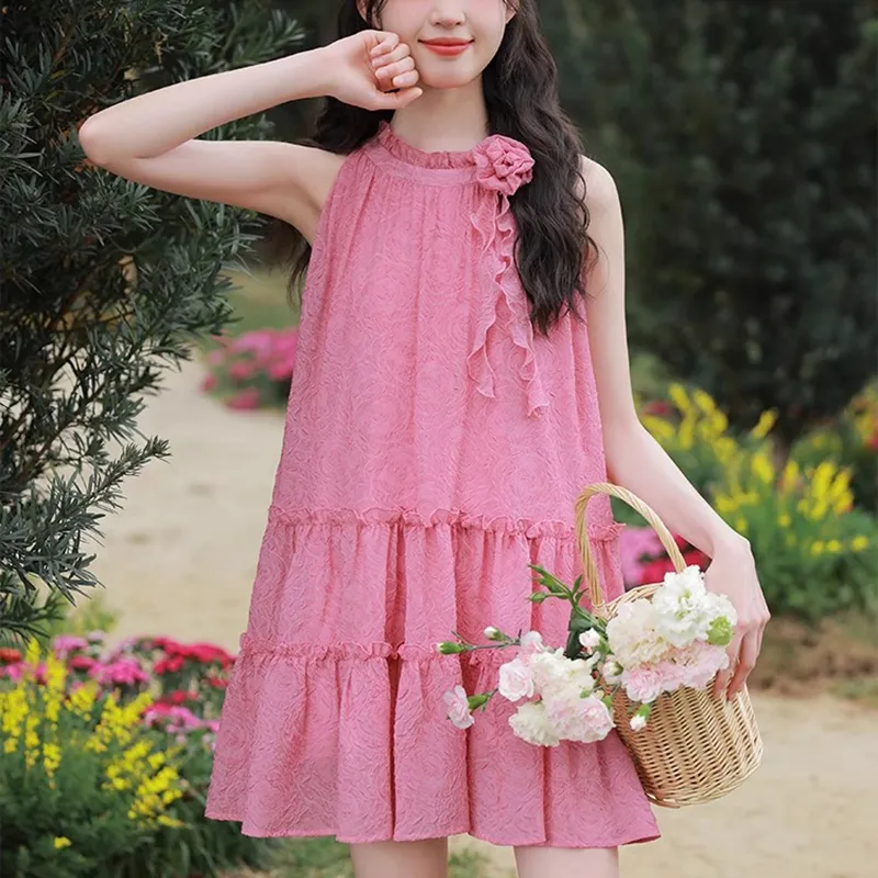 Adeworn Slip Dress Women's Pink-2
