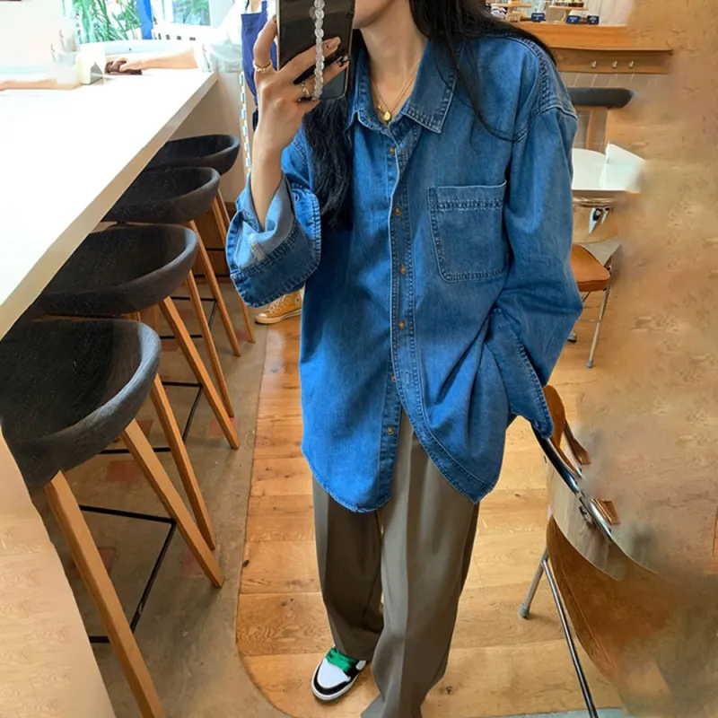 Adeworn Denim Jacket Women's Blue-2