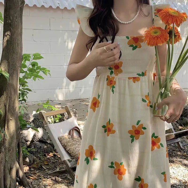 Adeworn Sleeveless Dress Women's Yellow-3