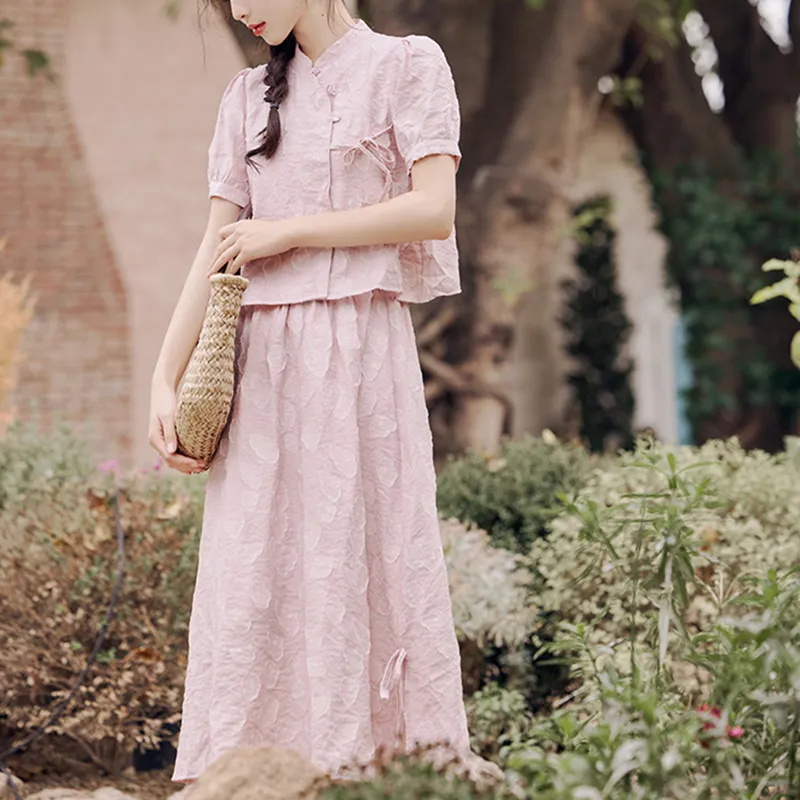 Adeworn Skirt Set Women's Lotus Color-4