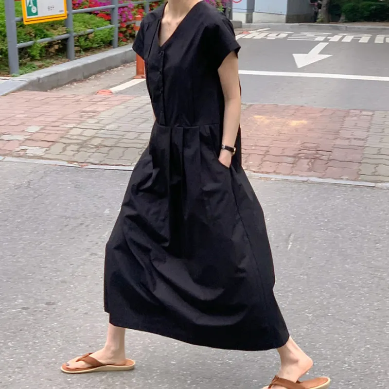 Adeworn Short Sleeved Dresses Women's-9