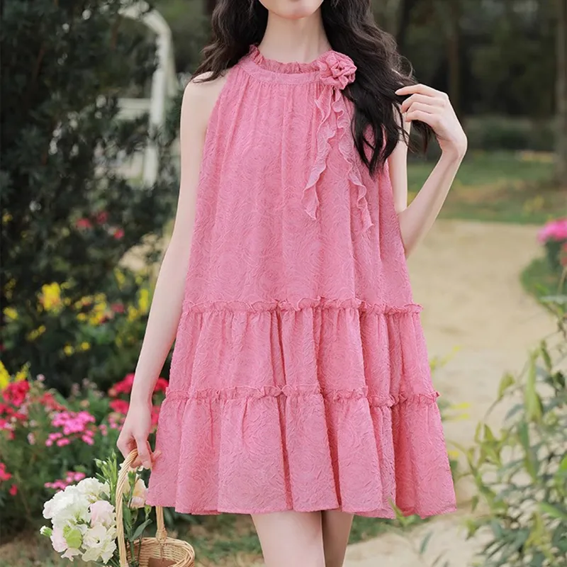 Adeworn Slip Dress Women's Pink-3