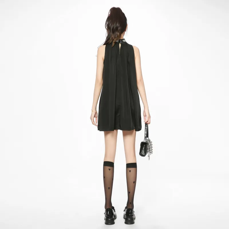 Adeworn Sleeveless Dresses Women's Black-2