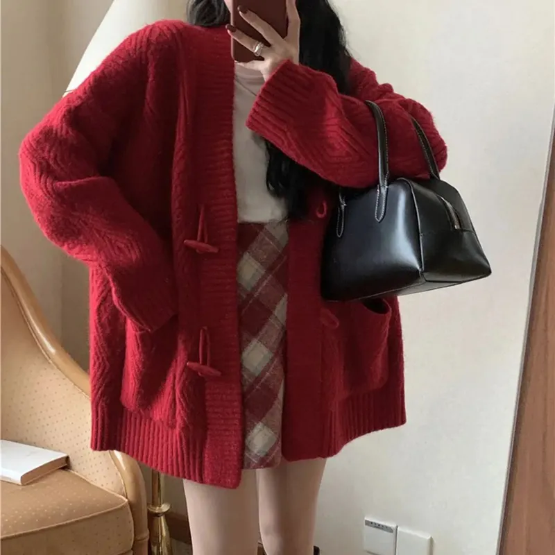Adeworn Knitwear Women's Red-4