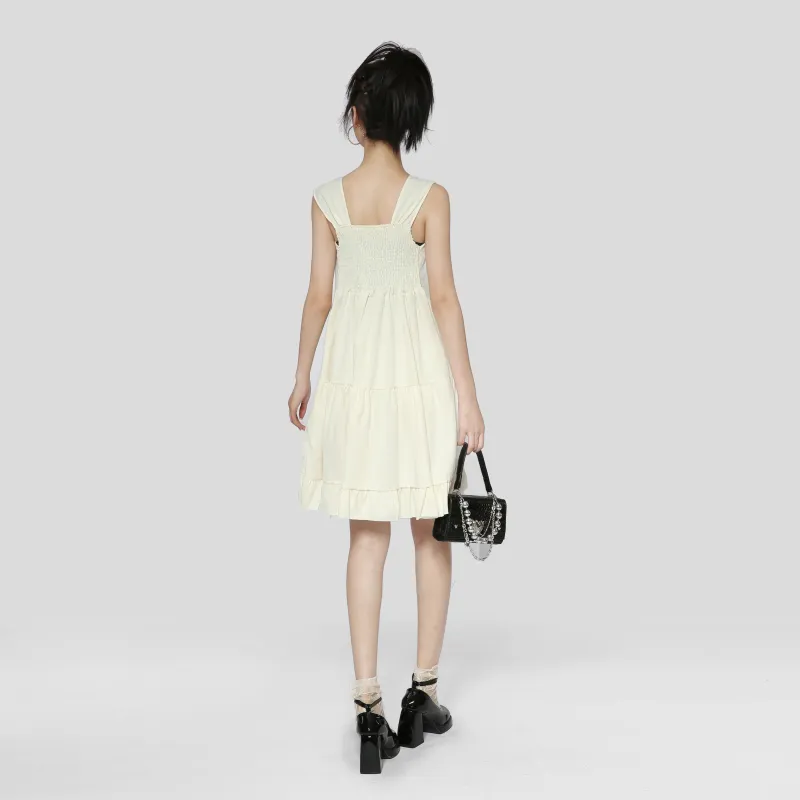 Adeworn Sleeveless Dresses Women's Ivory-2