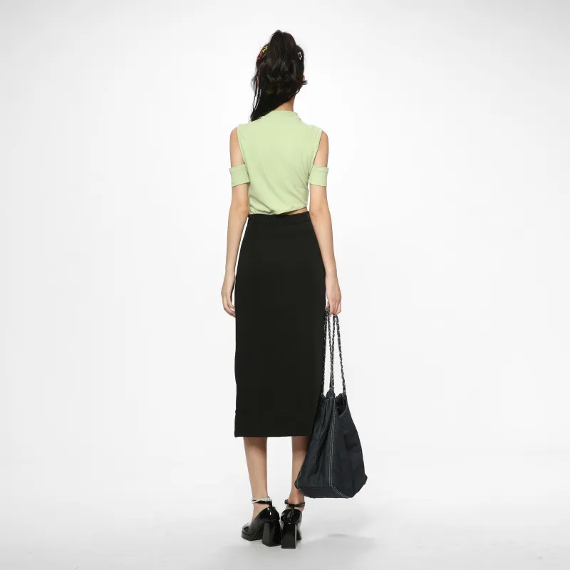 Adeworn Casual Short Skirts Women's Black-2