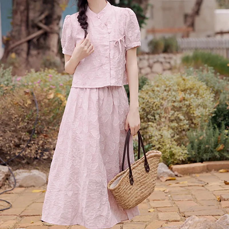 Adeworn Skirt Set Women's Lotus Color-2
