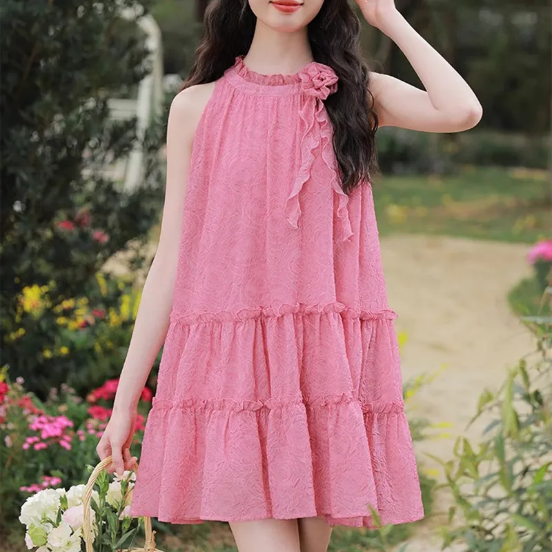 Adeworn Slip Dress Women's Pink-4
