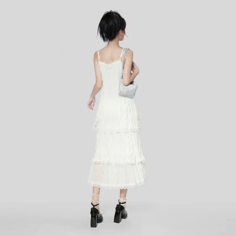 Adeworn Slip Dress Women's White-2