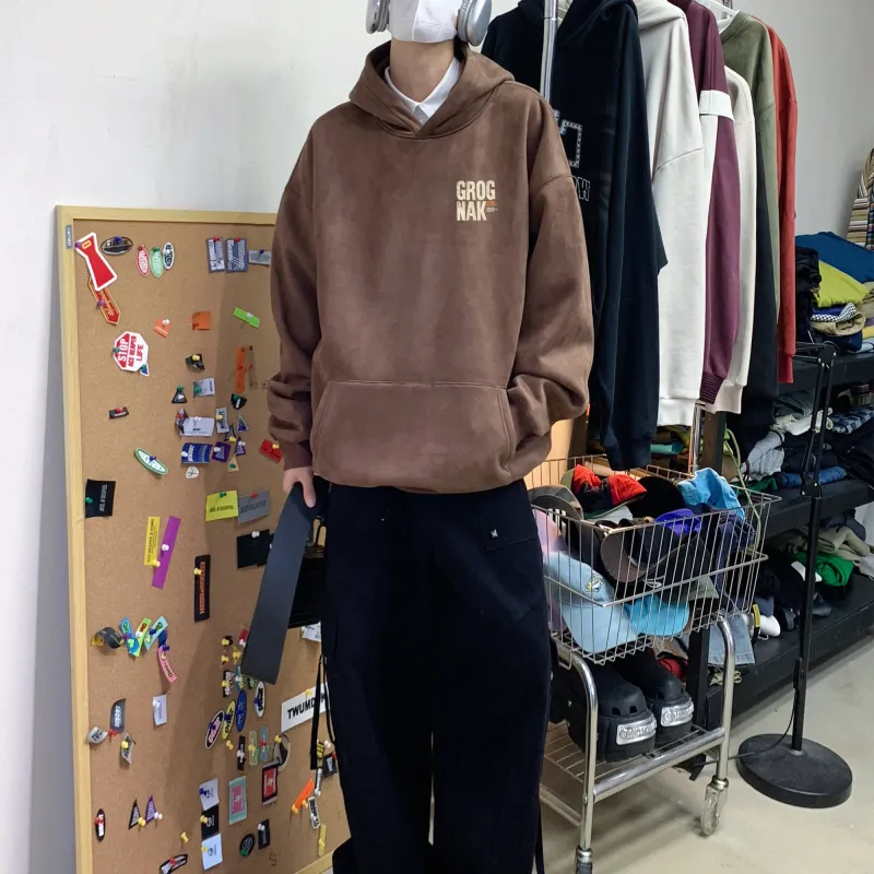 GROGNAK Sweatshirt Unisex Fleece Lined Thin Optional-6