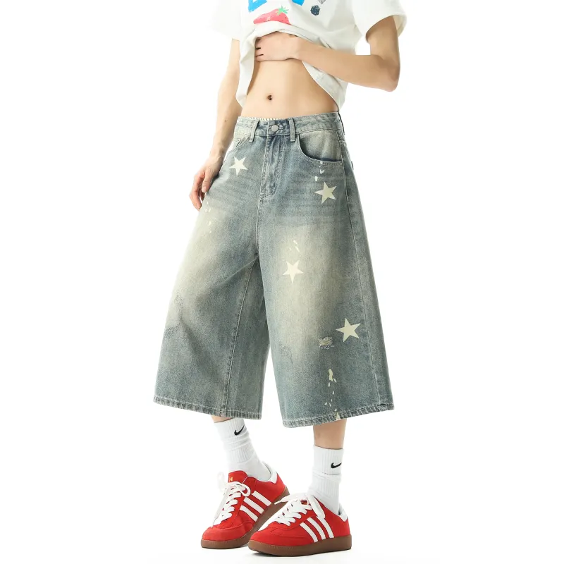 GROGNAK Denim Shorts Unisex Vintage Blue-4