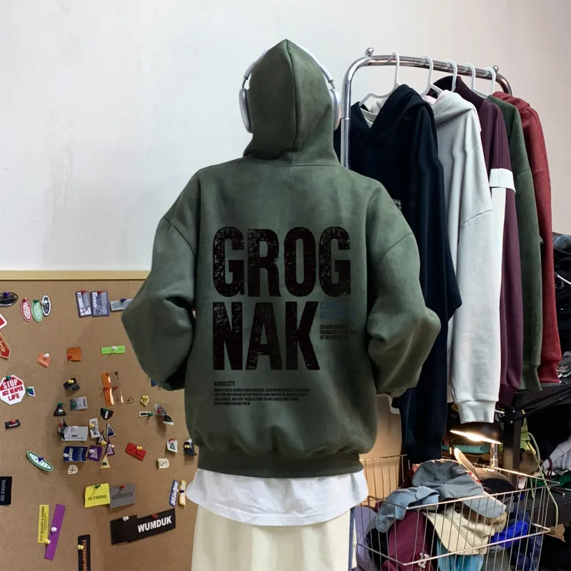 GROGNAK Sweatshirt Unisex Fleece Lined Thin Optional-18