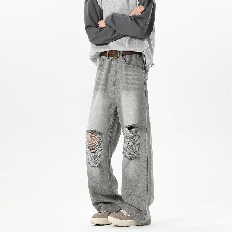 GROGNAK Jeans Unisex Light Gray-5
