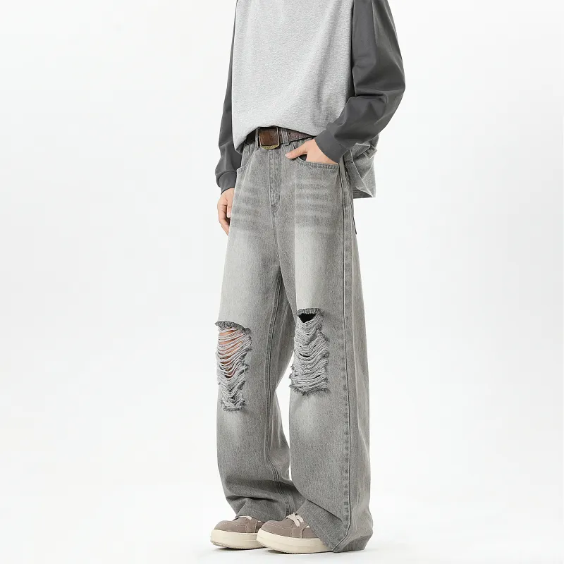 GROGNAK Jeans Unisex Light Gray-4